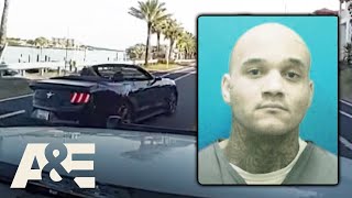 Florida Man Attempts MULTIPLE Carjackings While Fleeing Cops  Fugitives Caught on Tape  AampE [upl. by Arded]