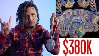 Lil Pump Shows Off His Insane Jewelry Collection  On the Rocks  GQ [upl. by Smiga]