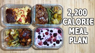 2200 Calorie Meal Plan For Weight Loss [upl. by Eirellam541]