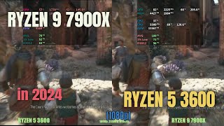 RYZEN 3600 vs RYZEN 7900x in 2024 [upl. by Eidnalem]