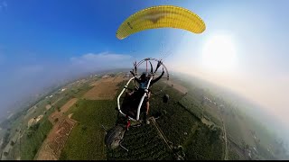 Paramotor flying in India  Haryana  simonini mini 3 engine trike  kuldeep tak [upl. by Etnoled476]