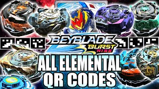 ALL ELEMENTAL QR CODES BEYBLADE BURST RISE APP [upl. by Jeremiah155]