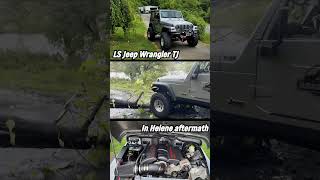 53 Swapped Jeep Wrangler Exhaust  LS TJ [upl. by Anailuy]