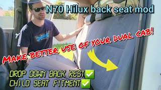 Toyota Hilux  Vigo N70 Kun26  back seat mod and child seat fitment [upl. by Obara]