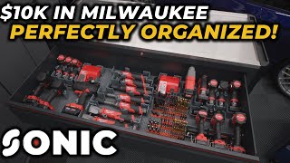 10000 in Milwaukee Tools PERFECTLY Organized Sonic vs SnapOn ToolBox Giveaway [upl. by Idnis]