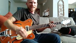 Gene Vincent Cruisin solo cover amp A cowboy tune for the dog Gretsch [upl. by Naamann377]