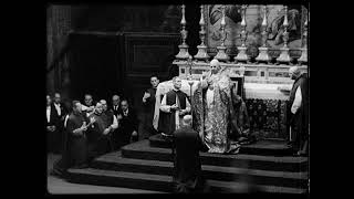 New Pope John XXIII receives loyalty pledge from cardinals in Sistine Chapel 1958 HD [upl. by Varian]