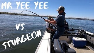 Sturgeon fishing at Mcnary Dam GUIDE BOAT [upl. by Salomon211]