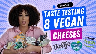 TASTE TESTING 8 VEGAN CHEESES TO FIND THE BEST AND WORST [upl. by Kella]