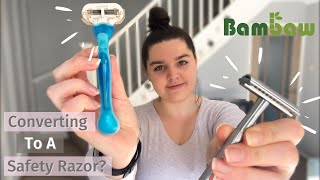 SAFETY RAZORS for Beginners  Bambaw Review on LONG Hair  Pros of Switching to Zero Waste Shaving [upl. by Anerdna793]