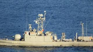 Hellenic Navy La Combattante IIIb class P 27 HS Xenos patrolling near Kastellorizo island [upl. by Spohr]