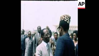 SYND 9 10 76 PRESIDENT MOBUTU OF ZAIRE ARRIVING TO DAKAR FOR A VISIT TO SENEGAL [upl. by Reni]