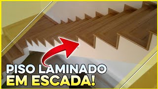 Piso Laminado em Escada [upl. by Idoc]