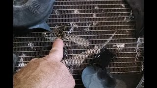 Damaged Car Radiator and Exploded Fan [upl. by Selie]