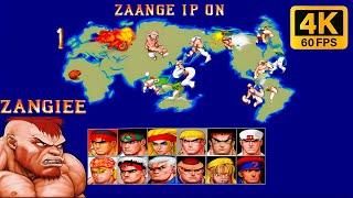 ZANGIEF ➤ Street Fighter II Champion Edition ➤ Hardest ➤ 4K 60 FPS [upl. by Otrebile615]