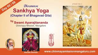 quotSankhya Yoga  05  09quot Talk in English by Swami Aparajitananda Chinmaya Mission Mangaluru [upl. by Layap]