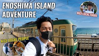 Local Seafoods Train and Beautiful Beach Near Tokyo Kamakura Enoshima Island Adventure Ep308 [upl. by Pavyer]