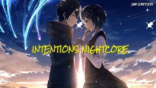 Nightcore  Intentions Justin Bieber feat Quavo [upl. by Cathrin898]