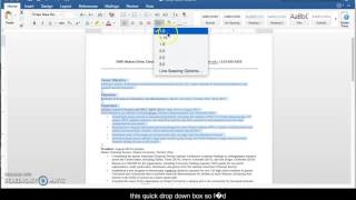 Formatting spacing on a resume [upl. by Earahc624]