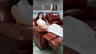 Elegant reclining leather chair sofa reclinerchair couch sofa lounge homedecor recliner sofas [upl. by Doralynne]