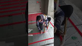 Floor heating pipe fixing process Good tools and machinery make work easy [upl. by Danyette]