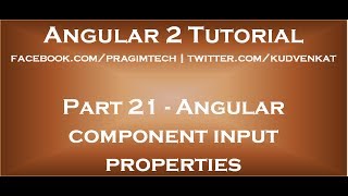 Angular component input properties [upl. by Gilliette]