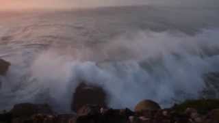 Nazarè waves in HD Portugal  Original sound [upl. by Ellehctim]