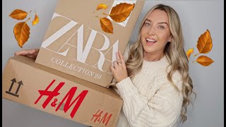 ZARA amp HampM AUTUMN TRY ON HAUL  Freya Killin [upl. by Darooge223]