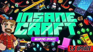 Insane Craft Pack 15 for Bedrock Weapons Update Best Bedrock Map You Miss Me [upl. by Amorita]