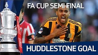 TOM HUDDLESTONE GOAL Hull City take the lead for the first time in the FA Cup Semi Final [upl. by Yliak]