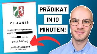 Prädikatsexamen schreiben in 10 Minuten erklärt Jura Examen Anleitung [upl. by Aicela]