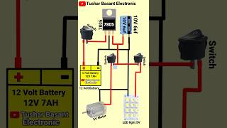 7805 IC 12 Volt to Convert 5 Volt Connection DIY Project shorts [upl. by Eiramllij]