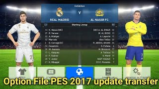 Option File PES 2017 update transfer summer V1 Free Download PS4 PS5 [upl. by Hsetirp]