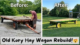 Restoring an old Kory Hay WagonDump Trailer COMPLETE OVERHAUL amp REBUILD [upl. by Niklaus]