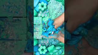 ASMRblue and Sea green chalk crushing ASMR 🤩 [upl. by Russel]