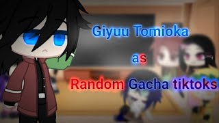 Demon Slayer reagindo a Giyuu as Random Gacha tiktoks [upl. by Nalyd]