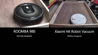 Vergleich Xiaomi Mi Robot und irobot Roomba 980 [upl. by Serafine37]