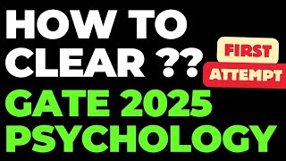 GATE PSYCHOLOGY 2025  SYLLABUS  EXAM PATTERN  BOOKLIST [upl. by Neerak966]