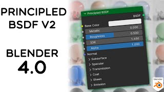 Обновленный Шейдер Principled BSDF v2  Blender 40 [upl. by Trudnak]