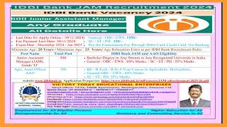 IDBI BANK 600 OFFICERS POST [upl. by Nosmirc]