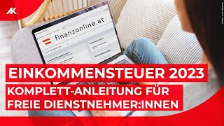 FinanzOnline Einkommensteuererklärung 202324 in Österreich  KomplettAnleitung [upl. by Idarb969]