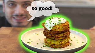 How to Make Zucchini Fritters  Easy Zucchini Recipe in the Air Fryer [upl. by Archambault]