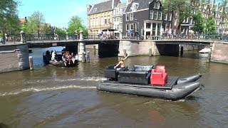 Boating on the Prinsengracht in Amsterdam is great [upl. by Heddy202]