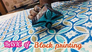 Basic of Block Printing। Hand Block Printing Process by Using Wooden Blocks [upl. by Wun770]