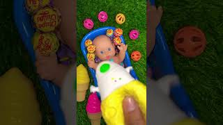 Satisfying video asmr lollipops candy amp Funny Make Up in Three Bathtubs with MampMs Slime Video [upl. by Esbenshade661]