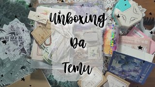 Unboxing de Primeira Compra de Papelaria e Scrapbook na Temu Brasil ✨️ [upl. by Nylassej]