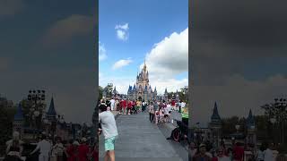 Caseys Corner And Cinderellas Castle On Main Street magickingdom disneypark disneythemepark [upl. by Goodyear]