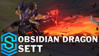 Obsidian Dragon Sett Skin Spotlight  PreRelease  League of Legends [upl. by Kcirb]