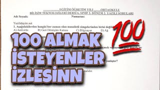 6Sınıf Bilişim Teknolojileri 2Dönem 2Yazılı [upl. by Nollahs199]