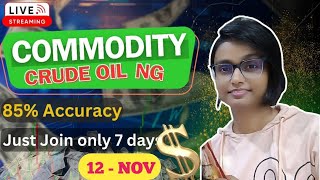 12 NOV  MCX Live Trading  Crude Oil Live Trading  Commodity Trading Live Stock Market Live mcx [upl. by Nodababus]